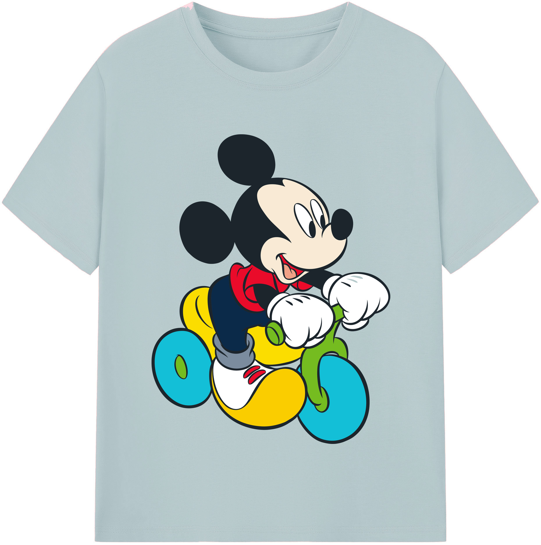 （画像用） ミッキーマウス Mickey Mouse 綿100％半袖Tシャツ（フロントプリント）